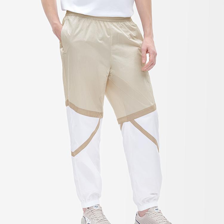 Fila Атлетика Цветной блок Спортивные повседневные тканые брюки Мужские брюки Удобные-Серый A11M213805F-BG