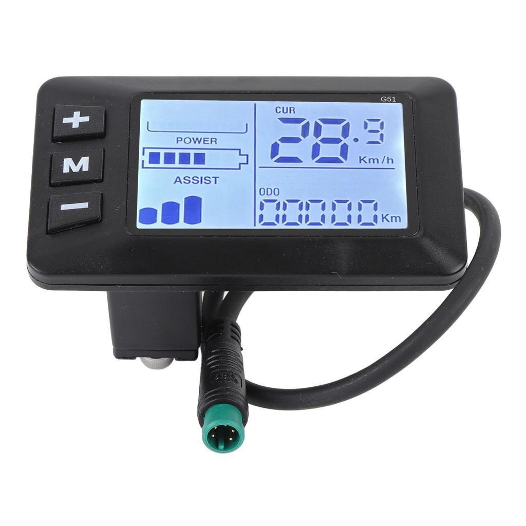 Electric Bike LCD Display Control Panel Bicycle Speedometer Electric Scooter LCD Panel with 5 Pin Connector for