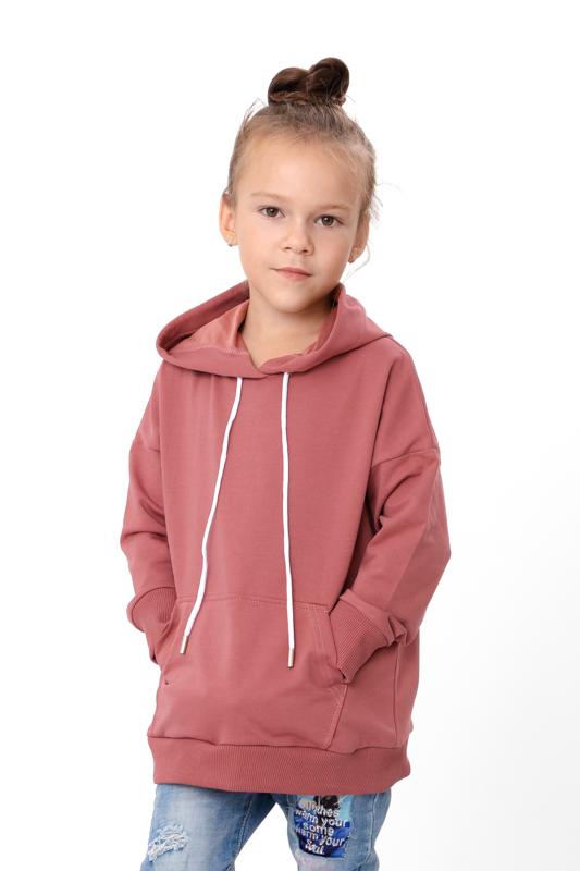 Hoodie (girls) – Solid Color, Soft Cotton Blend & Kangaroo Pocket, Any season 6394-057-5 HC