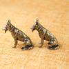 Lucky Brass Fortune Dog украшение дома маленькие украшения маленький щенок бронза китайские настольные мини-статуэтки медный волк чайные домашние животные