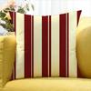Burgundy White Stripe pattern  Various Sizes Square Pillow Case For Car Home Bedchamber Decor