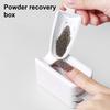 Nail Dip Powder Tray Double Layer Glitter Saver Container with Scoop Professional Nail Art Storage Recycling Case Nail Dipping Powder Recycling Tool