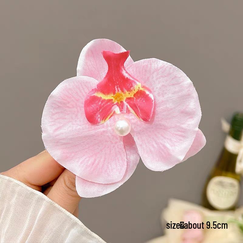 Весенне-летняя цветочная заколка для волос: Дизайн «Лилия, Роза и Гибискус»