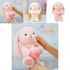 Adorable Rabbit Stuffed Animal With Holding A Cake Design For Kids Play And Snuggling