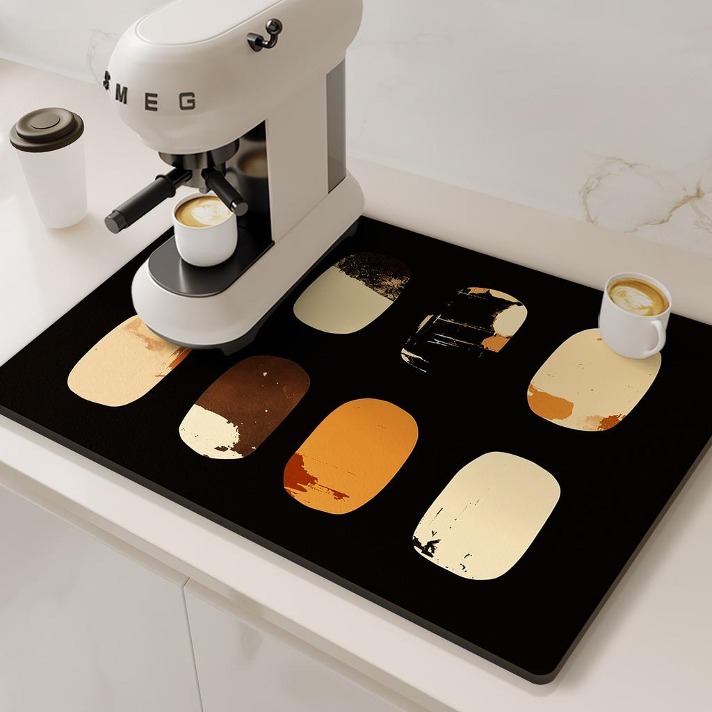 Коврик для кофемашины, дренажный коврик для кухни, нескользящие коврики для сушки посуды, быстросохнущий коврик для стола, подставка под столовые приборы, посуда