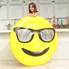 New Smiley Face Inflatable Ride-on Pool Float For Adults Eco-friendly Pvc Material Trendy Design