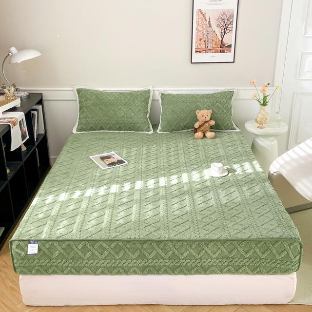 Мягкая жаккардовая простыня на резинке, прочная тафовая бархатная эластичная лента, простыня на резинке, защитный чехол для матраса, утолщенное покрывало, чехол для матраса