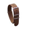 Dense Waffle Pure Nylon NATO Strap with Gunmetal Sandblasted Buckle - Waterproof Military One-Piece Watch Band