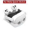 Зарядная станция для Meta Quest 3S, подставка для дисплея гарнитуры и крепление для контроллеров с RGB-подсветкой, зарядный док-станция для Meta Quest 3/2