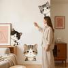 3 Pcs Peeking Cat Peeking Out Wall Sticker Cartoon Cats Decal Removable Peel