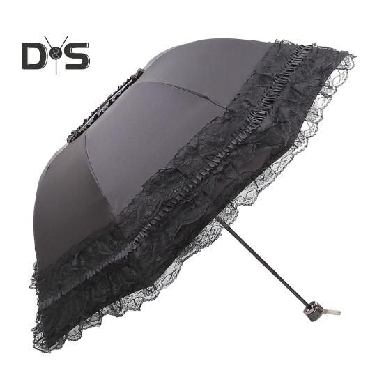 Кружевной складной зонт, портативный, солнцезащитный, с защитой от ультрафиолета, ветрозащитный, легкий, водонепроницаемый, дорожный, мини-зонт от солнца и дождя, карманный зонт
