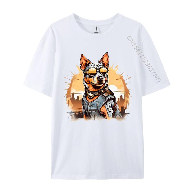 Australian Cattle Dogs T Shirt for Men Funny Pet Lover Cool Print Tshirt Graphic T Shirts Men Cotton Gift