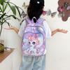Cute Unicorn Pattern Lightweight Nylon School Backpack For Girls In Bright Colors