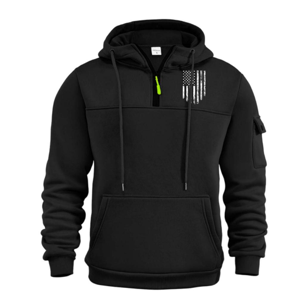 Мужская толстовка с капюшоном с принтом, кардиган на молнии с карманом на рукаве, мужская спортивная повседневная толстовка большого размера