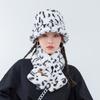 Женская мода осенне-зимний теплый шарф с леопардовым принтом, шапка, комплект из двух предметов
