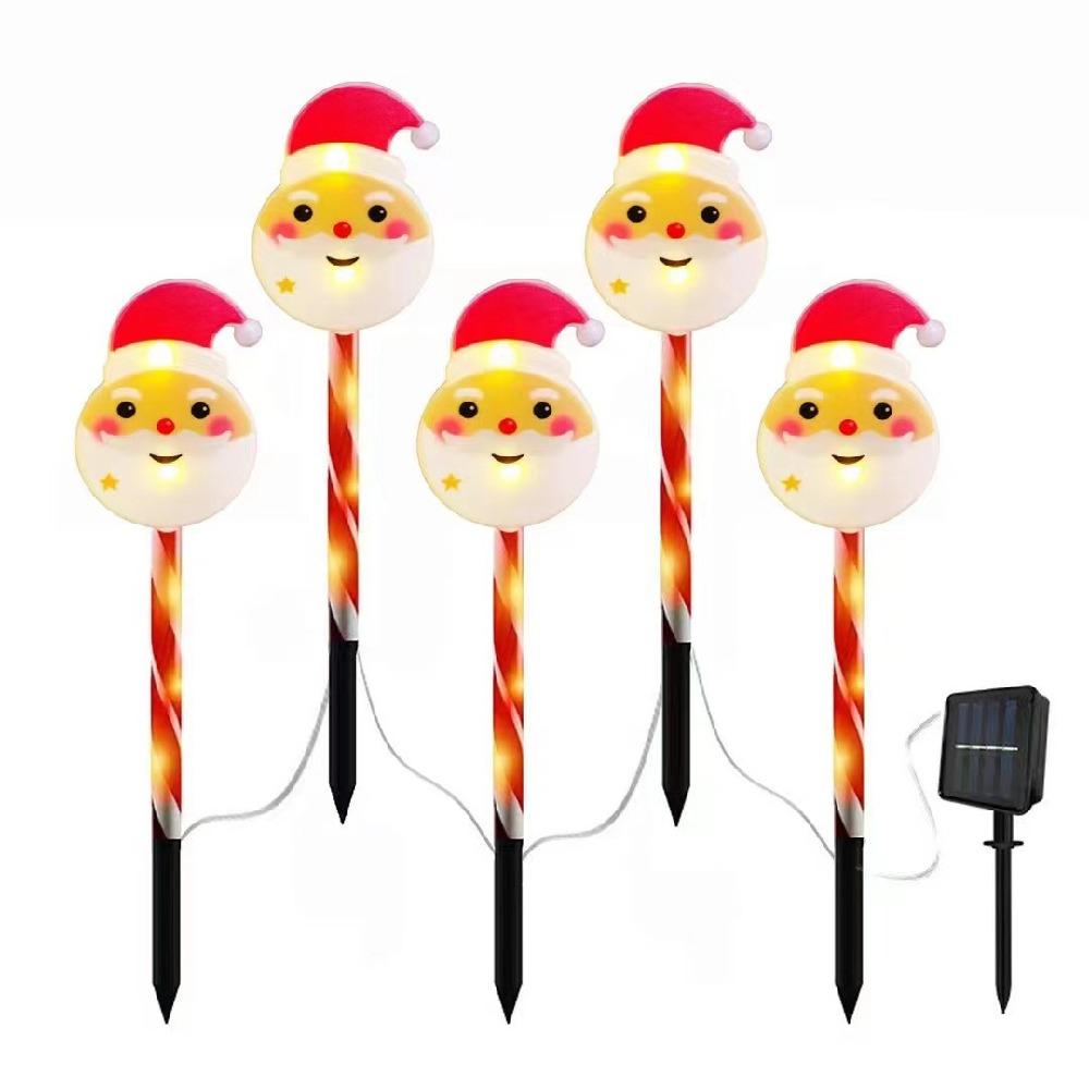 Creative Santa Claus Solar Lights Solar-Powered Holiday Decoration Lights Xmas Party Decorations