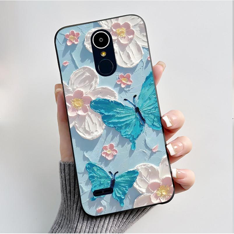 Чехол для LG K8 2017/LG K8 2018/LG K9 2018 Мягкий Силиконовый Черный Корпус для LG K10 2016/LG K10 2017 Чехол Милый Цветочный Мультяшный Чехол