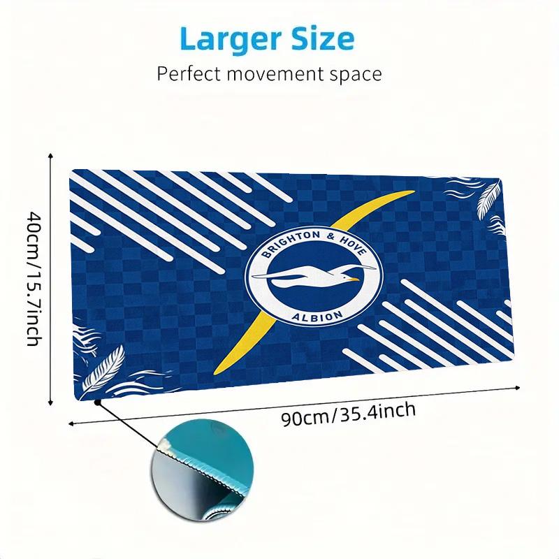 Brighton & Hove Albion Color Mouse Pad Large Gaming Table Cushion Non-slip Laptop Tablet Big Mousepad XXL Mat Mini PC Playmat With Lock edge