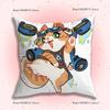 Game O-Over-Watch Jetpack Cat Pillow Covers Cartoon Sofa Decorative Home Double-Sided Printing Short Plush Cute Cushion Cover