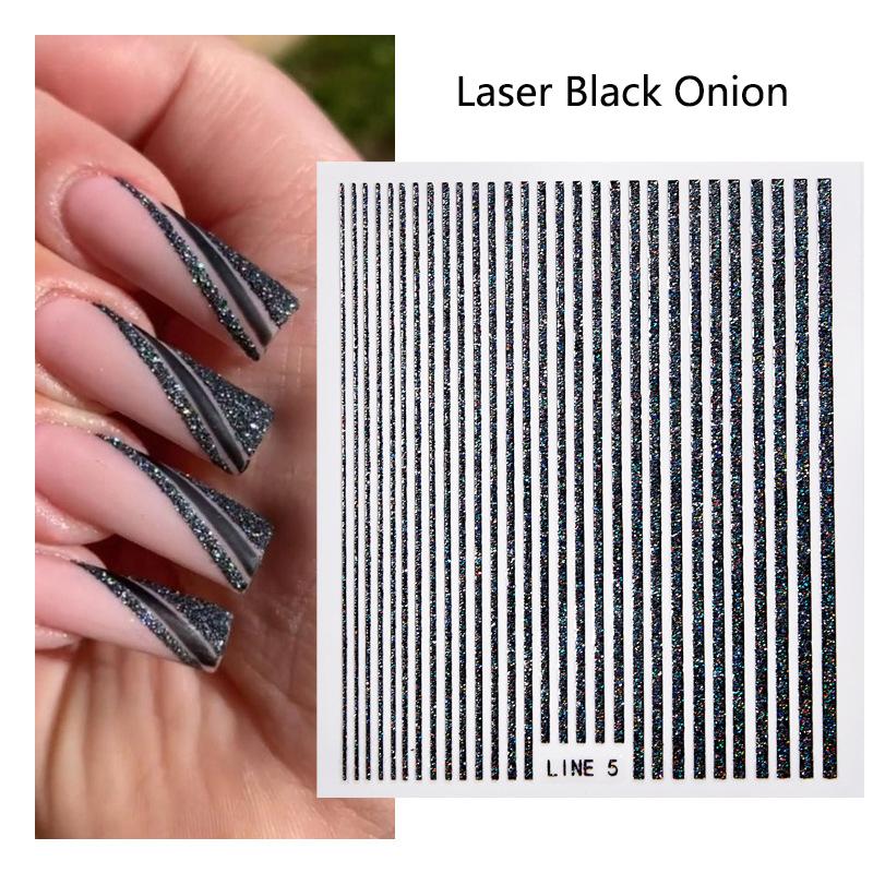 12 Pcs French Gradient Nail Stickers Waterproof Thin And Durable Solid Manicure Decals For Women And Girls
