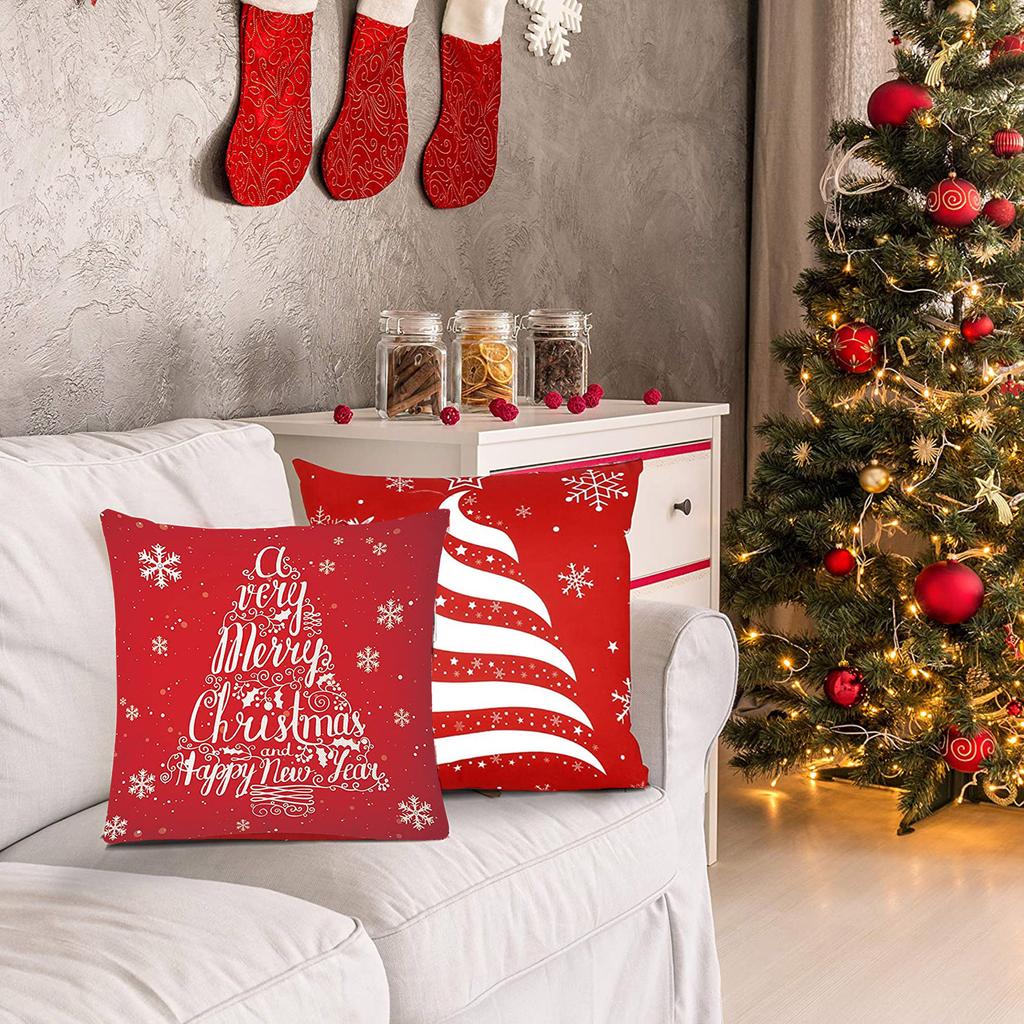 4 шт. рождественские чехлы Санта 18 х 18 дюймов декоративные чехлы с оленями