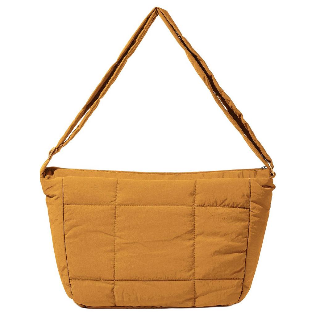 New Lee Fabric Shoulder Bag Regular Women's Ginger Yellow/Ecru/Navy Blue LE240134M