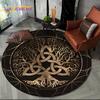 Viking Valknut Yggdrasil Tree of Life круглый ковер, ковер для гостиной, спальни, дивана, декор игровой комнаты, нескользящий напольный коврик