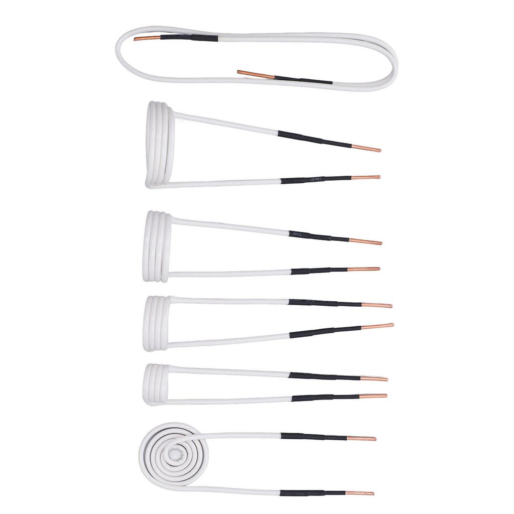 Набор индукционных нагревательных катушек 6 шт., медный сердечник 2,5 мм, 20 30 40 50 мм, свободно формируемые провода плоского типа для индукционного нагревателя