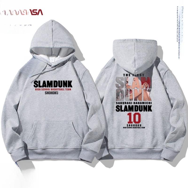 НАСА совместный осенне-зимний мультяшный принт «Слэм-данк» студенческая толстовка с капюшоном для мужчин и женщин, пуловер с длинным рукавом на флисе