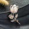 Fashion All -Match Tulip Rhinestone Brooch Female Alloy Clothing Gift Clothing Accessories Corsage