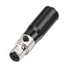 4Pin To 3Pin XLR Adapter Head Mini Auditory Converter Easy Installation Design for Quick Connection Between Devices