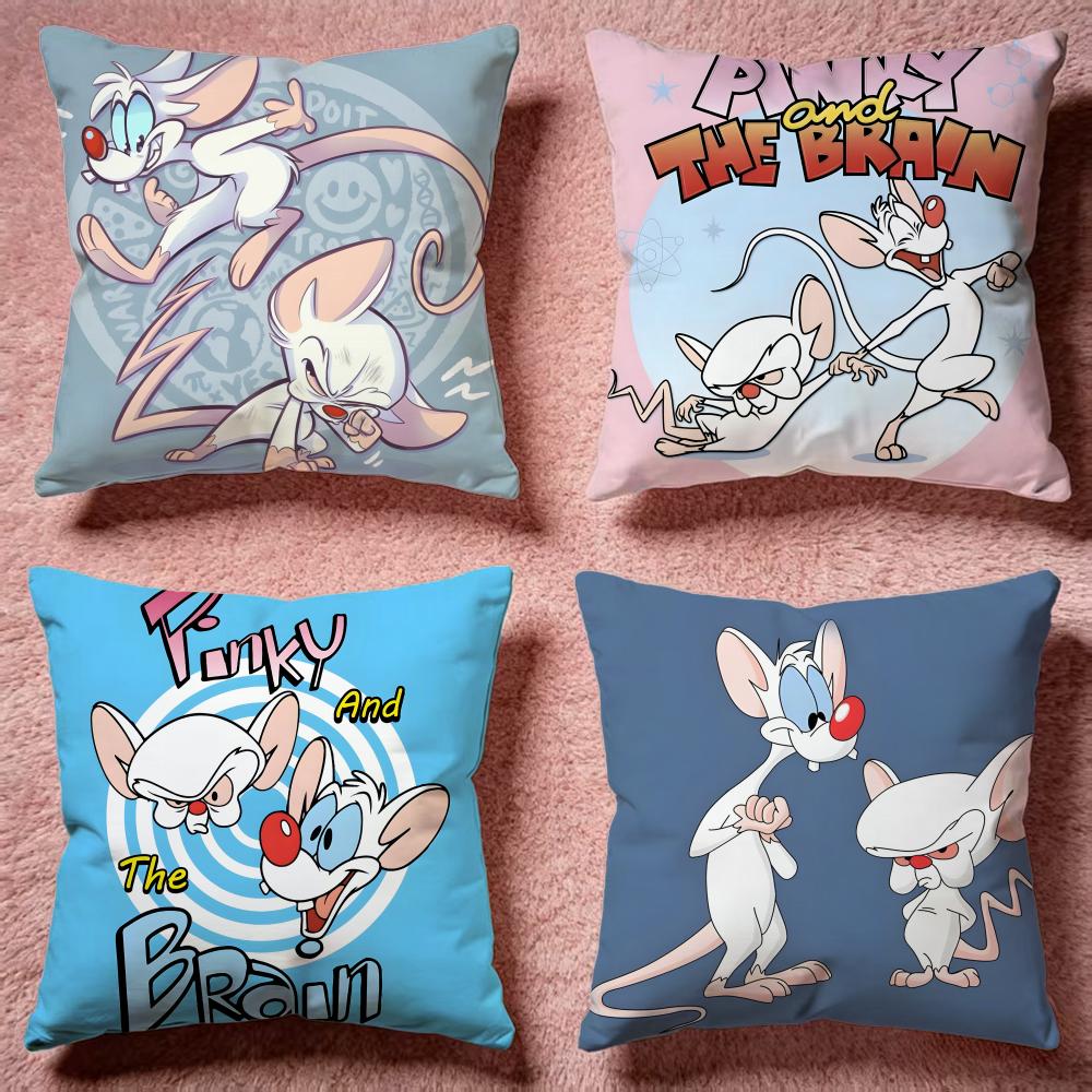 Fashion PPinky and the Brainful Cushion Cover Premium SkinFriendly Pillow Case MultiPurpose for Home Office Travel