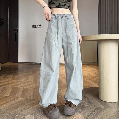 Весна и лето Новые быстросохнущие американские широкие брюки