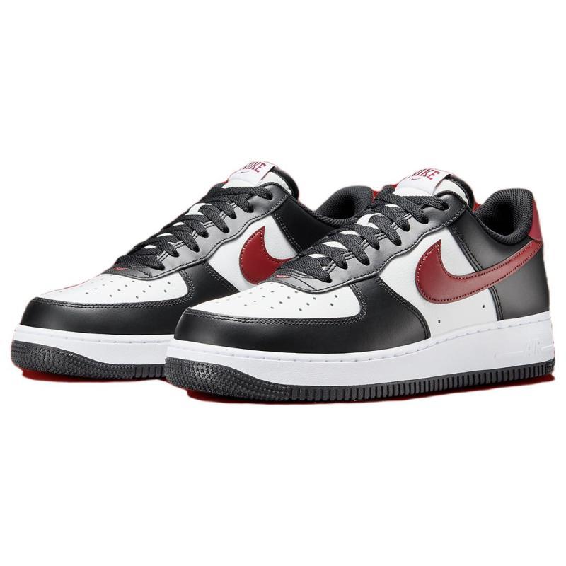 Nike Air Force 1 Low '07 Black White Dark Team Red Sneakers FZ4615-001