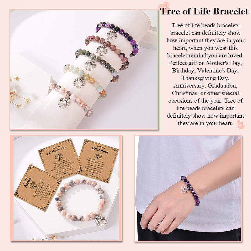 JYL TS Bracelet Grandma Gift  Beaded Transmits Warmth & Protective Energy