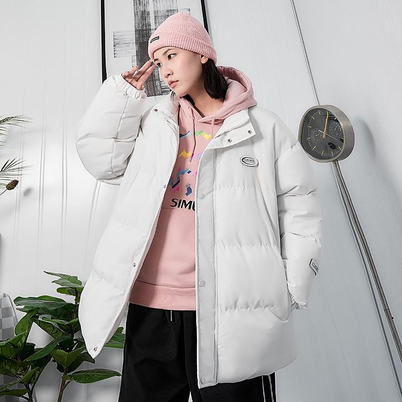 Мужская осенне-зимняя новая одежда из бархата и хлопка, одежда из хлопка, свободная модная теплая куртка с воротником-стойкой, повседневная утолщенная одежда из хлопка