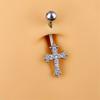 Hot 1Pc Fashion Sexy Piercing Navel Nail Body Jewelry For Women Girls Personalized Simple Cross Pendant Belly Button Rings Gifts