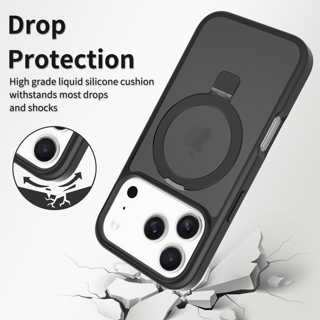 Для Apple 17pm чехол-подставка для мобильного телефона магнитный два в одном Для iPhone16promax матовый 15 защитный чехол