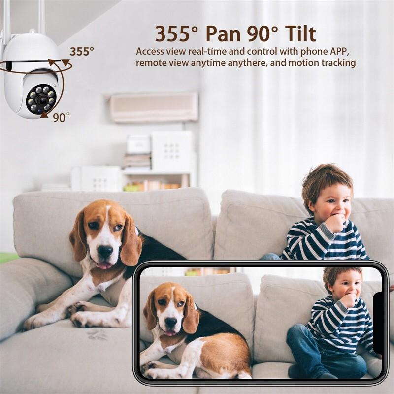 1080p HD внутренняя/наружная камера видеонаблюдения с двусторонней аудиосвязью, беспроводная камера видеонаблюдения для монитора для детей и домашних животных