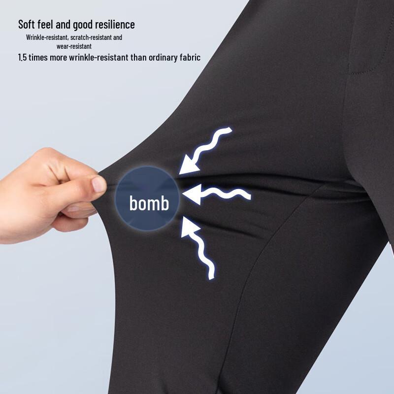 ROMON Men's Straight-Leg Casual Business Pants