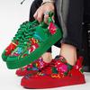 Fashion Mens Oriental Floral Canvas Sneakers Autumn Chinese Style Street Hip Hop Casual Shoes Breathable Embroidered Print Daily Walking