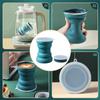 Portable Silicone Folding Water Cup Outdoor Heat Resistant Foldable Mug with Lid Foldable Travel Camping Water Cup