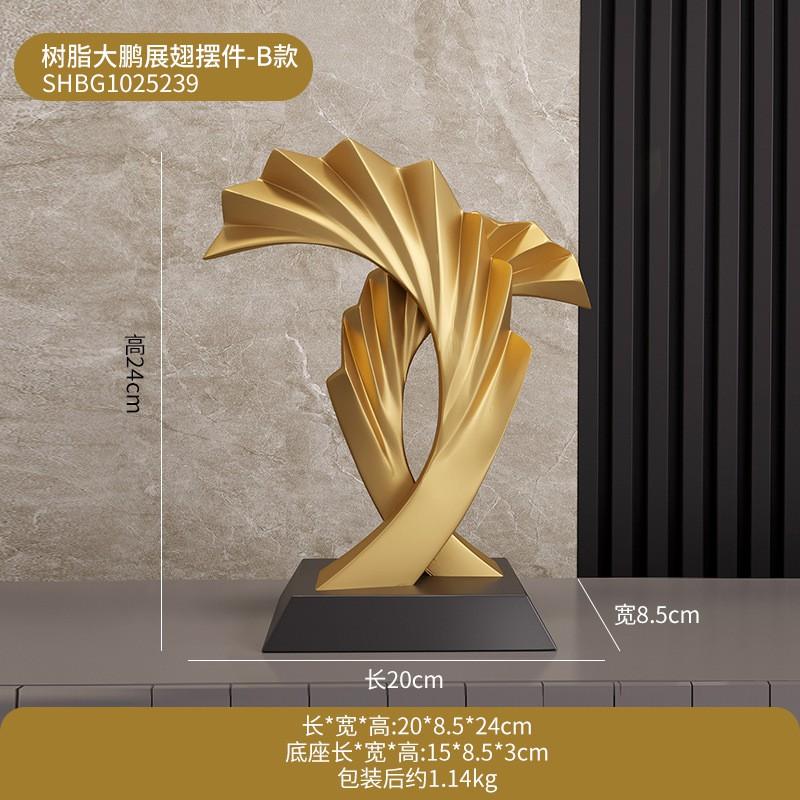 Resin Eagle Sculpture Decorative Figurine Living Room Office Entryway Modern Luxury Home Decor Gift