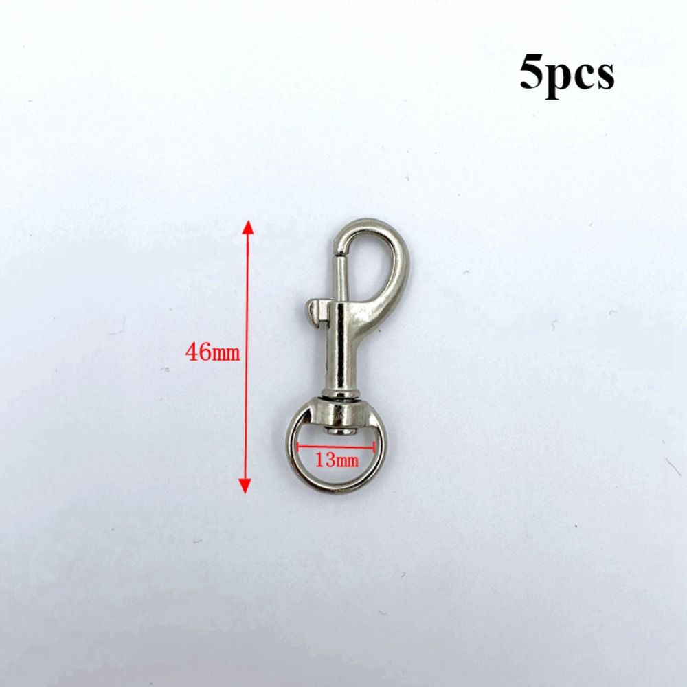 5pcs Leather Strap Belt Keychain Traction Buckles Trigger Clips Luggage Hardware Accessories