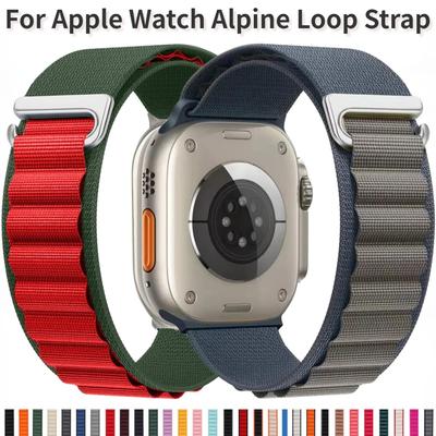 Альпийская петля для ремешка Apple Watch 49 мм 45 мм 44 мм 42 мм 46 мм 40 41 мм Нейлоновый браслет iWatch Серии Ultra 3 2 49 мм 11 10 9 8 7 6 SE3