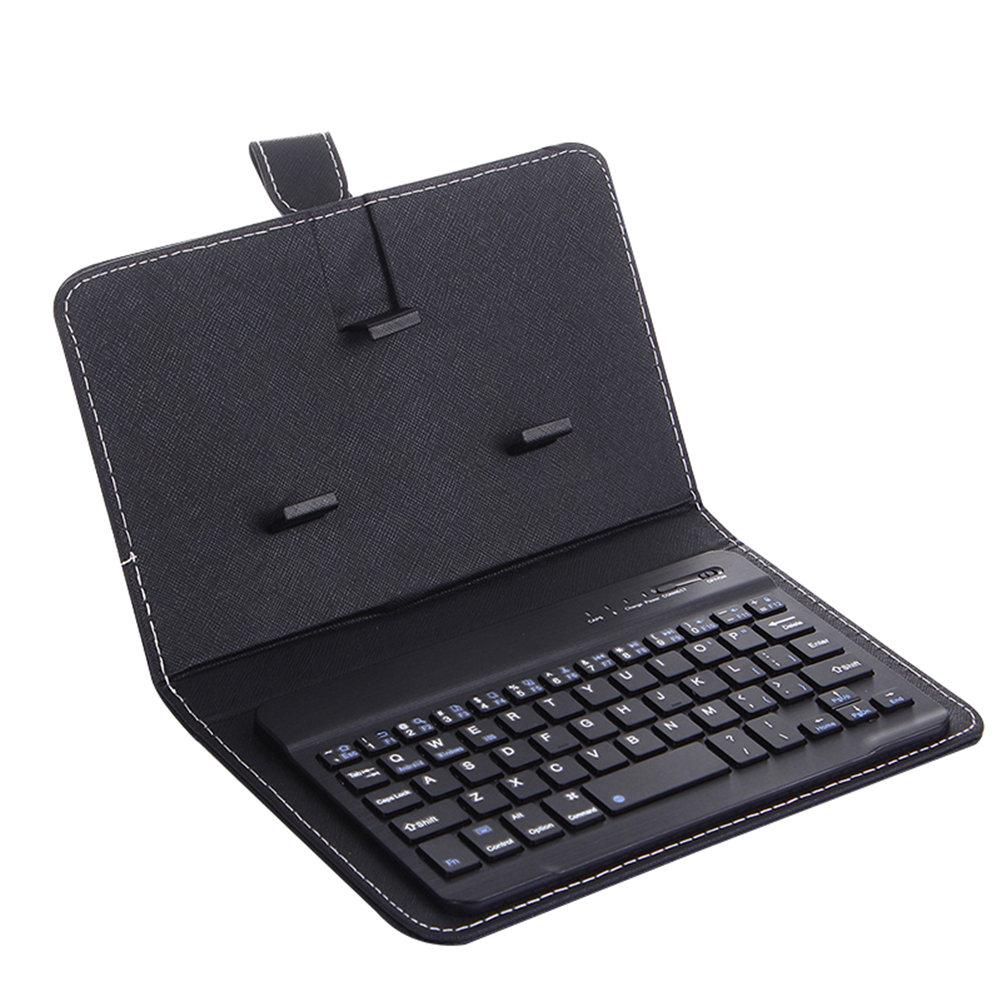 Wireless Bluetooth Keyboard with Leather Case Mini Stand Cover Slim
