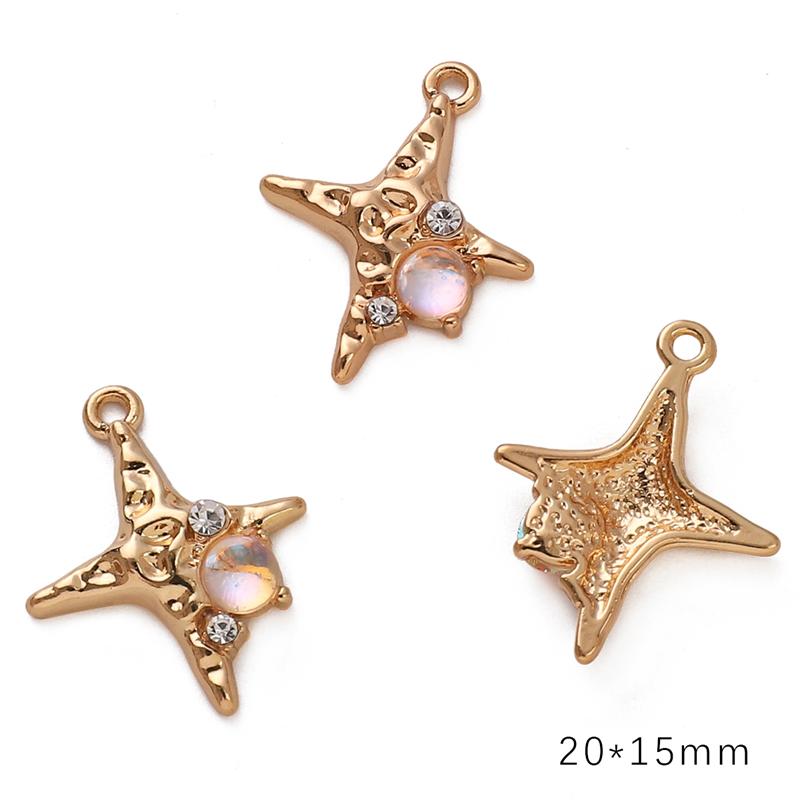 Подвеска из алмазного сплава в форме сердца, звезды и луны, ожерелье, браслет, серьги, аксессуары для ювелирных изделий своими руками