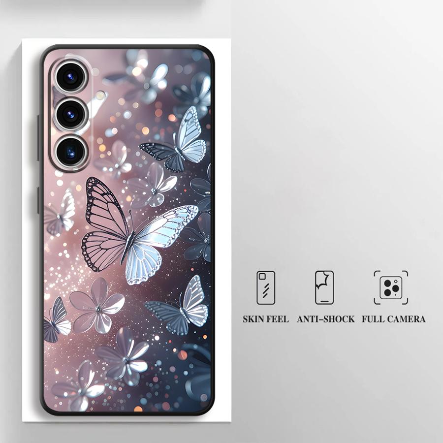 Creative Cartoon Butterfly Phone Cover Case for Samsung Galaxy A57 A73 A51 A53 A35 A23 A25 A26 A37 A22 A32 A52 A36 A55 A24 A72