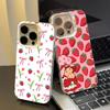 Чехол для телефона Клубничный Ш-Шорткейк для iPhone 17 17Air 16 15 14 13 12 11 Pro Max Plus Цветной Серебристый