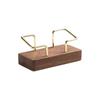Walnut Wood Wooden Card Holder Tabletop Shelf Cards Display Stand  Home Office Supply